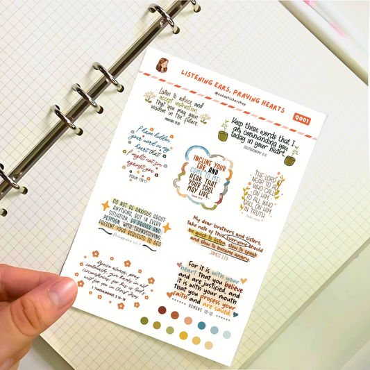 Faith-Inspired Quotes Sticker-Sheet (Non-waterproof)