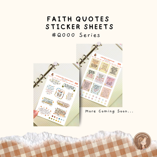 Faith-Inspired Quotes Sticker-Sheet (Non-waterproof)
