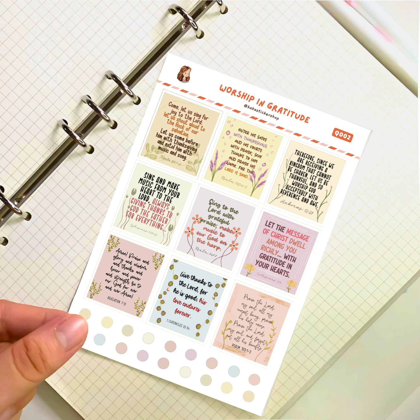 Faith-Inspired Quotes Sticker-Sheet (Non-waterproof)