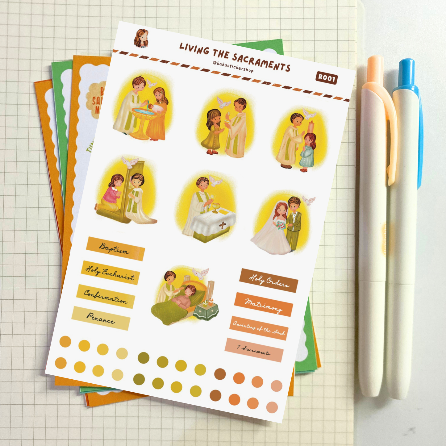 Faith-Inspired Sticker Sheets (Non-waterproof)
