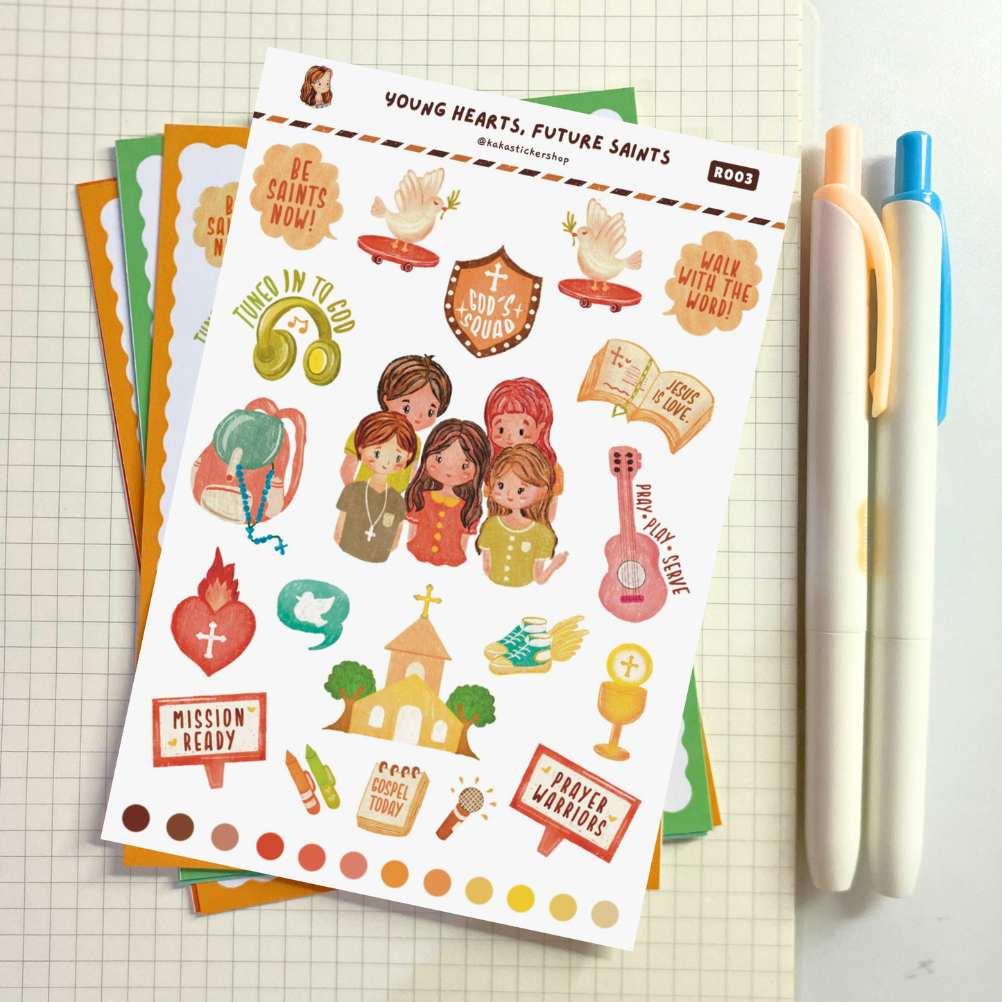 Faith-Inspired Sticker Sheets (Non-waterproof)