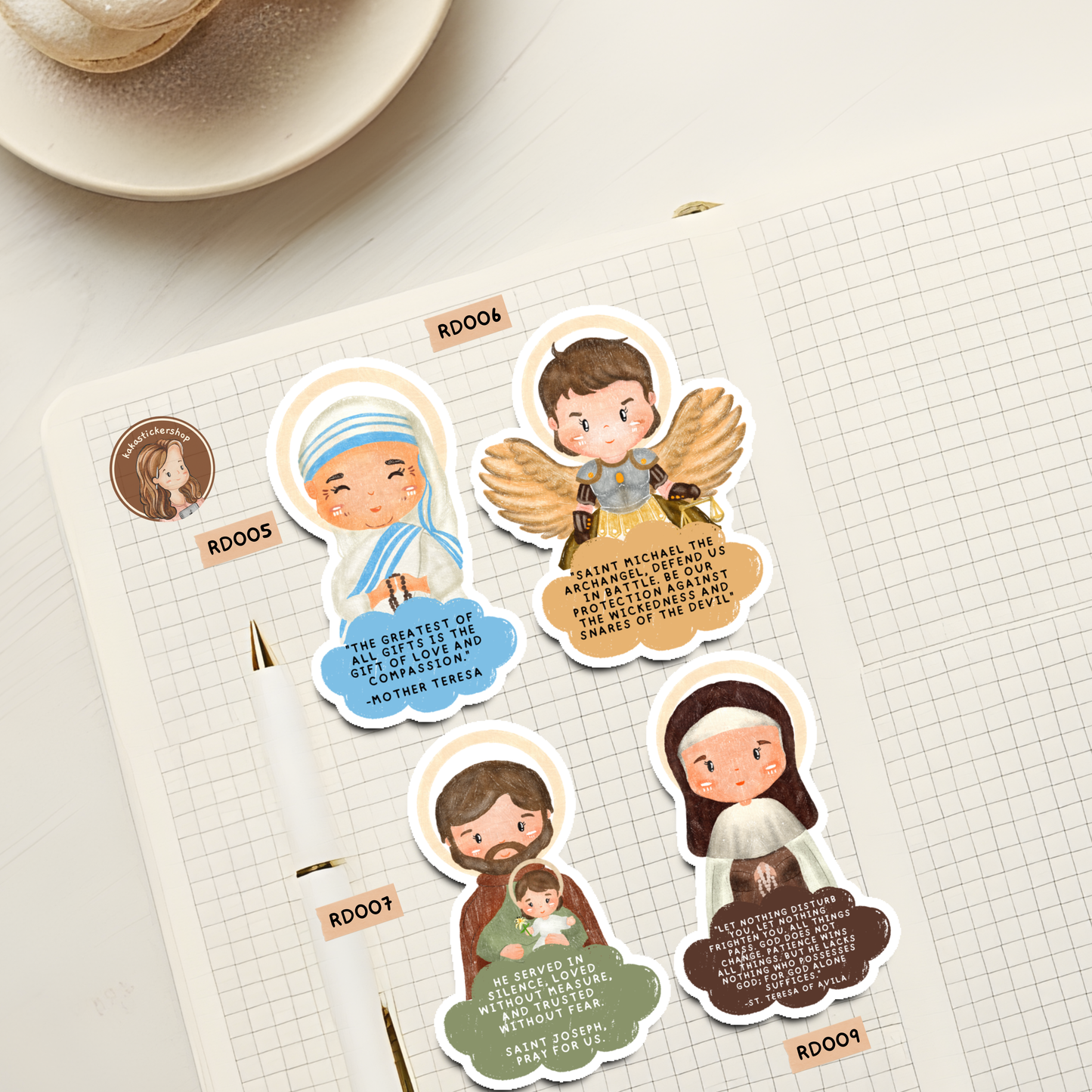 Religious Waterproof Vinyl Stickers (Holo-Star Laminated)